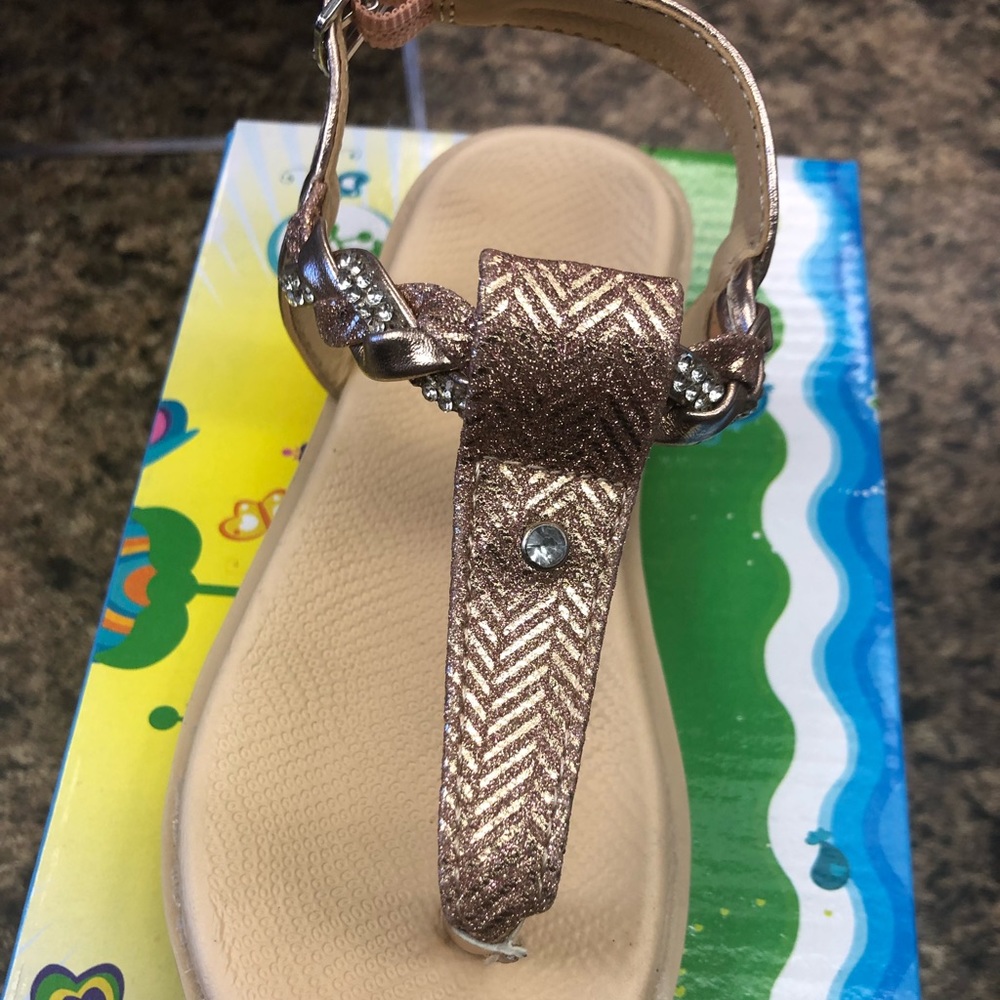 Rose gold kid sandals